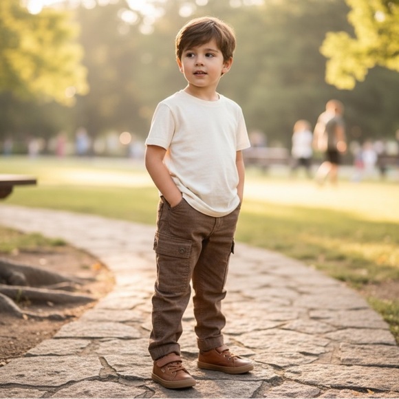 JOHN BULL Boys Japanese Denim Selvedge Cargo Jean Tan 4Y/S - Picture 1 of 14